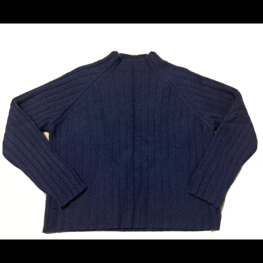 J.Crew  Wool Turtleneck Sweater Long Sleeve L Blue